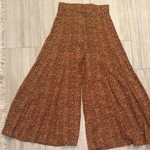 Petal & Pup Tan Patterned Wide-Leg Pants